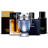 5 Perfume Set: Tom Ford Noir Extreme, Dior Homme Intense, Paco Rabanne Invictus, Chanel Bleu de Chanel & Armani Code 5×100 ml